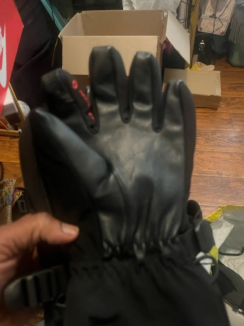 Black Insulated Winter Snow Gloves - Unbranded